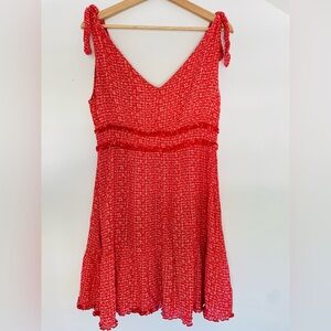 Shine Star Red V Neck Sleeveless Mini Dress. Size XL